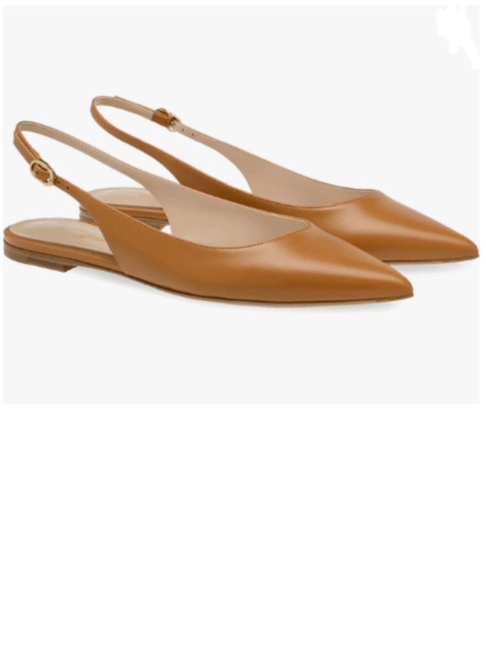 FOWT Brown Pointed Toe Slingback Buckle Strap Womens Comfort Casual Daily Shoes